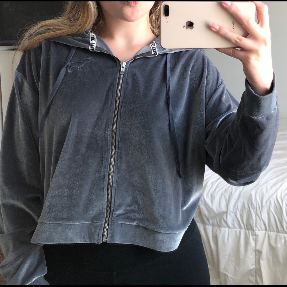 PINK velour full-zip✨